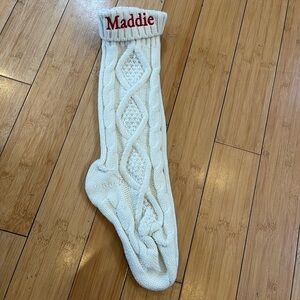 𝅺new Cable Knit “Maddie” Christmas Stocking